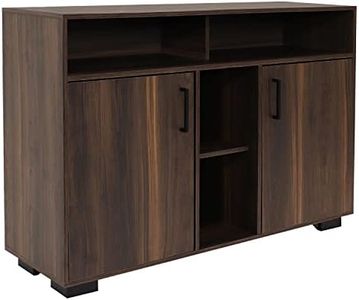 Sunnydaze Anthony 48.5-Inch W Sideboard Buffet Cabinet with Shelves - Coffee Brown