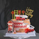 Fire Truck Cake Topper Firefighter 