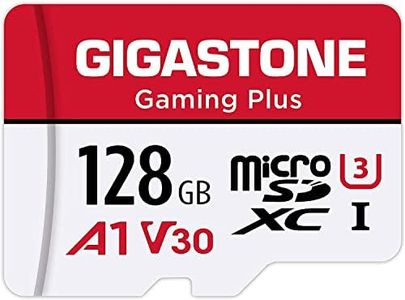 [Gigastone] 128GB Micro SD Card, Gaming Plus, MicroSDXC Memory Card for Nintendo-Switch, Wyze, GoPro, Dash Cam, Security Camera, 4K Video Recording, UHS-I A1 U3 V30 C10, up to 100MB/s, with Adapter