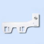 TUSHY Basic 2.0 Bidet Toilet Seat Attachment | A Non-Electric Self Cleaning Water Sprayer w/Adjustable Water Pressure Nozzle, Angle Control & Easy Home Installation (White/Silver)
