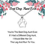 TGBJE Auntie Gift Dog Aunt Gift Best Dog Aunt Ever Necklace Special Aunt Gift Dog Mom And Aunt Gift Dog Lover Gifts (C-dog aunt nk)