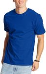 Hanes Men's T-Shirt, Beefy-T Heavyweight Cotton Crewneck Tee, 1 or 2 Pack, Available in Tall Sizes, Deep Royal - 1 Pack, XXXXL