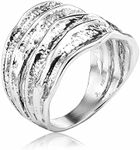 925 Sterling Silver Textured Wrap/F