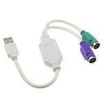 USB to Dual PS2 Active Adapter Keyboard & Mouse Cable Lead