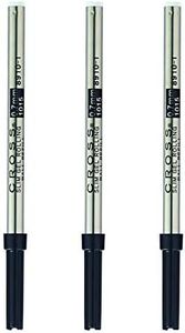 Cross Gel Rollerball Pen Refill (Black/Slim, 3-Pack) Bundle (3 Items)