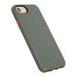 Speck Products Protective Skin Cover for iPhone SE 2020 Case/iPhone 7 Case (Also Fits iPhone 6 and iPhone 6S) - (Field Grey/Terracotta Red)