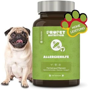 Allergie Tabletten für Hunde. Juckreiz hund. 125 Tabletten für Verdauung, Immunsystem, Haut & Fell Allergien bei Hunden. Mit Biotin, Flohsamenschalen, Leinsamen, Traubenkernextrakt. Hautpflege Hund