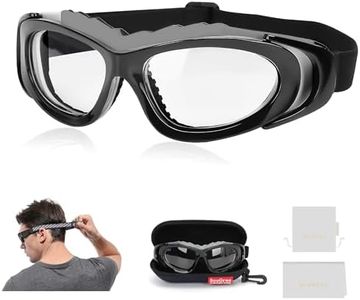 SooGree Sports Goggles Glasses Basketball Soccer Football Glasses Sports Eyewear Safety Goggles Anti-fog Lens Replaceable (Black frame black nose pad)