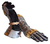 Medieval Articulated Gauntlets with Brass Accents ABS