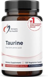 Designs for Health Taurine Capsules - 1000mg (1g) Taurine Amino Acid Pills - Cardiovascular Support - Non-GMO + Vegan Supplement (120 Capsules)