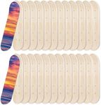 LECEHIVO 26 Pcs Blank Skateboard Wooden Decks Bulk 17 x 5 Inch 7 Ply Double Tail Maple Skateboard Light Decks Mini Skate for Replacement Painting Decoration for Beginner Kid