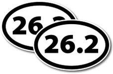 Magnet Me Up 26.2 Marathon Black Oval Magnet Decal, 4x6 Inches Heacy Duty Automotive Magnet