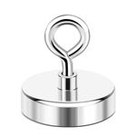 DIYMAG Super Strong Neodymium Fishing Magnets, 300 lbs(136 KG) Pulling Force Rare Earth Magnet with Countersunk Hole Eyebolt Diameter 1.97 inch(50mm) for Retrieving in River and Magnetic Fishing