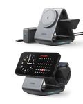 MagSafe Charger, Anker 737 MagGo Charger (3-in-1 Station) with MFi-Certified 15W Max Fast Charging, for iPhone 14/13 / 12 Series, Apple Watch S8 / 7/6, AirPods 3 / Pro (30W USB-C Charger Included)