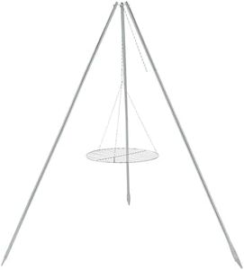 Coleman Tripod Grill & Lantern Hanger, Grill Grate with Adjustable Height for Cooking Over Fire & Collapsible Legs for Easy Storage, Tripod for Lantern Hanging