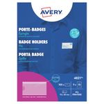 Avery 4821 Printable and Customisable Name Badges with Plastic Cases and Pins (70 x 45 mm Badges, Pack of 100) - White