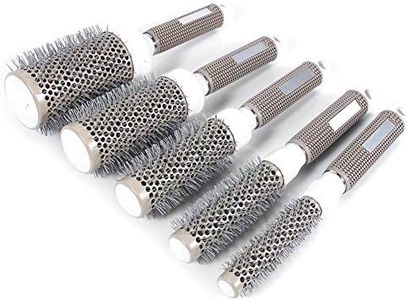 Cepillo redondo - El peluquero resistente de alta temperatura cepilla el peine redondo del hierro de cerámica para los tamaños del salón 5 (Edición : 32mm)