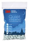 3M Disposable Earplugs For Quiet, Studying & Sleep, 80 Pairs (160 Plugs), Noise Reduction Rating (NRR) 32 dB, Comfortable All Night Long, Light Blue Ear Plugs, Come In Resealable Bag (EPQS-80B-SIOC)