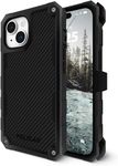 Case-Mate Pelican Shield Series - iPhone 15, iPhone 14, iPhone 13 Case 6.1"" [MagSafe] [21ft Military Grade Drop Protection] Rugged, Magnetic Case Cover with Belt Clip Holster Kickstand - Black