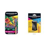 PRISMACOLOR Premier Colored, Assorted Colors,Box of 24 & Sanford 1786520 Pencils Premier Pencil Sharpener (VE99016)