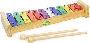 Vilac Wooden and Metal Metallophone 12-Notes Xylophone With 2 Wooden Chopsticks, Musical Toy Instrument For Kids, Encourages Musical Creativity, 3 Years+, 33 x 11.5 x 5 cm