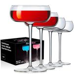 PARACITY Martini Glasses Set of 4, 8 oz Crystal Coupe Glasses, 240ml Hand Blown Premium Crystal Glasses, Perfect for Cocktails, Martinis, Margaritas, Parties, Catering Boxes and Gifts