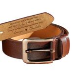 VEELU I Love You For Who You Are Belt, Personalised Engraved Leather Belt, Custom Name Leather Belt for Men, Wide Black/Brown Leather Belts, Personalized Belt for Husband, Fathers Day