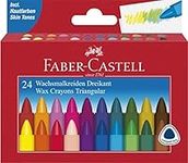 Faber-Castell Wax Crayons Pack of 12 or 24 in Case