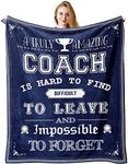 Coach Gifts Blankets 60"x50", Best Soccer/Football/Baseball/Volleyball/Softball/Tennis/Basketball/Hockey/ Wrestling/Swim/Lacrosse/Gymnastics/Track and Field/Tennis/Cheer Coach Ever Gifts for Men Women