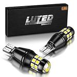 LUYED 912 921 LED Bulbs Reverse Lights Xenon White 2200 Lumens Extremely Bright Canbus Error Free W16W T15 906 3030 20-EX Chipsets with Lens for Backup Lights, Pack of 2