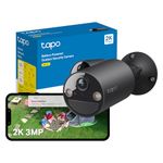 Tapo C460 4K 8MP Battery Security Camera Outdoor Wireless, CCTV, Indoor Outdoor Camera, Ultra HD, No Monthly Fee, AI Detection, Two-way Talk, Starlight Colour Night Vision, Works with Alexa & Google