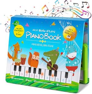 HEEPUEW Toddler Toys Piano Keyboard with Book - Educational Musical Toys for Kids Ages 3 4 5 6 Year Old Boy and Girl Gifts