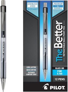 PILOT Pen 30000 The Better Ball Point Pen Refillable & Retractable Ballpoint Pens, Fine Point, Black Ink, 12-Pack