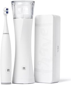 SuperMouth ULTIM8 Electric Toothbrush Bundle – SmartBrush + SmartHub + SmartCase – Rechargeable Brush – UV Sanitizing & Drying Hub with Wireless Charging – Travel Case with UV Light – Pearly White