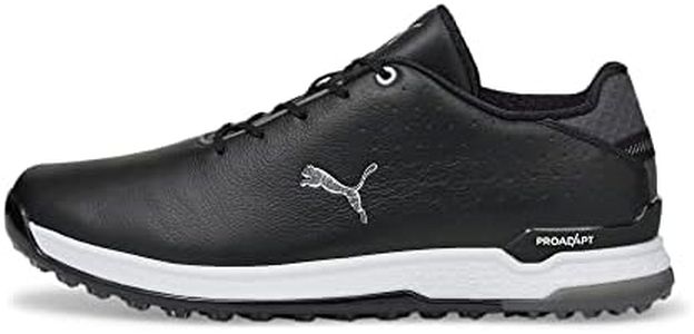 PUMA Homme PROADAPT ALPHACAT Leather Chaussure de Golf, Black Silver, 40 EU