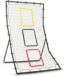 Garvee Back Net for Baseball & Softball - 6 x 4 ft Pitching and Fielding Rebounder with 3 Goal Zones