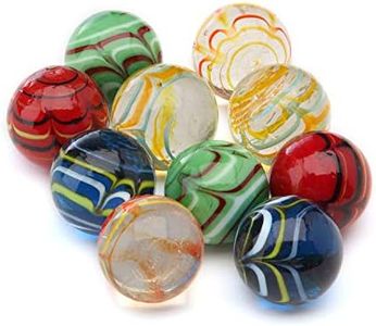 ARSUK 10 Piezas Hechas a Mano con, canicas de Vidrio, Juguetes Deportivos y Exteriores (10 Piezas de Canicas Hechas A Mano)