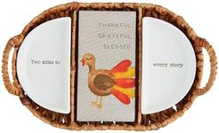 Mud Pie Thanksgiving Napkin Basket Set; assembled 8" x 14 1/4"