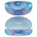 MOLSHINE Hard Shell Sunglasses Case,Large Glasses Case for Women Men Oversized Sunglass Eyeglasses (Mandala)