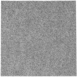 (White-Grey) - Carpet Tiles Peel and Stick - Multi-Purpose Floor Mat for Home and Pets, Non-Slip, Vacuum Safe, Self Adhesive Carpet Floor Tile, 12 Tiles/12 sq.