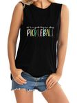 AODDUZZA It's a Good Day to Play Pickleball Tank Tops Pickleball Lover Gifts Shirt Loose Sleeveless Sport Top (XX-Large,Black)