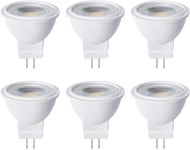 DoRight 12V MR11 GU4 LED Bulbs, 3W AC/DC 12V G4/GU4.0 Bi-Pin Base Spotlights 35MM MR11 LED Spot Lamp 25W Halogen Equivalent Warm White 3000K for Landscape, Recessed, Track Lighting (6-Pack)