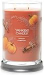 Yankee Candle Spiced Pumpkin Scented, Signature 20oz Large Tumbler 2-Wick Candle, Over 60 Hours of Burn Time