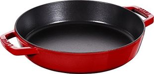 staub 40511-727 Double Handle Frying Pan Cherry 26cm Skillet, Both Handed, Cast Iron, Induction Compatible, Japanese Authentic Product