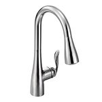 Moen 7594C Arbor One Handle Pulldown Kitchen Faucet Featuring Power Boost and Reflex, Chrome, 0.375