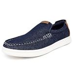 Nautica Men's Slip-On Loafers Casual Moc Toe Sneakers Boat Shoes Slipper for Men – Lightweight, Comfortable & Breathable, Indigo Denim, 10