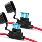 MGI SpeedWare 14AWG Inline Fuse Holder Harness with 15AMP ATC ATO Blade Fuse (2-Pack)