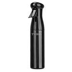 TWIREY Hair Mist Spray Bottle, Continuous 360 Sprayers, Ultra Fine Water Mist for Cleaning, Plant, Gardening, Ironing, & Skin Care | Trusted by Professional Salons & Barbers (300 ml, Black)