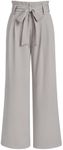 LILLUSORY Wide Leg Dress Pants Womens Palazzo 2024 Flowy Summer High Waisted Paperbag Business Casual Outfits Clothes Office Cute Teacher Work Trousers Straight Dressy Slacks Clothing Light Grey