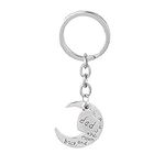 Prettyui Dad I Love You to The Moon and Back Key Ring Keyring Xmas Gift Silver, Keychain